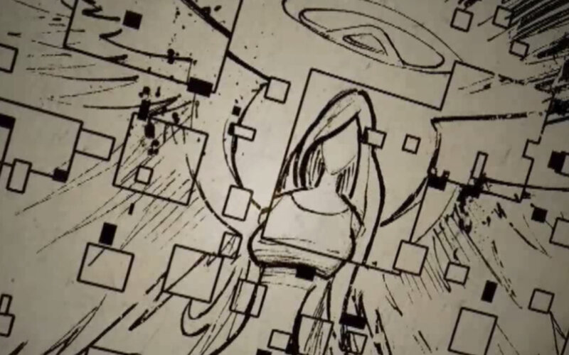 comic panel with character