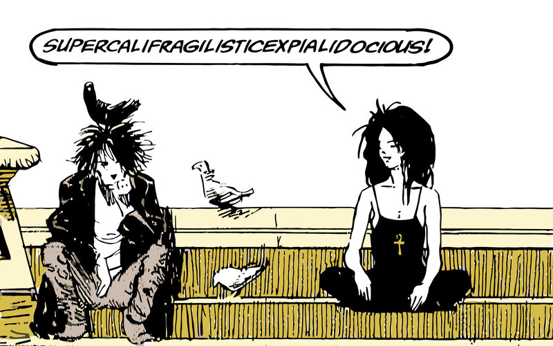 Comic panel with characters