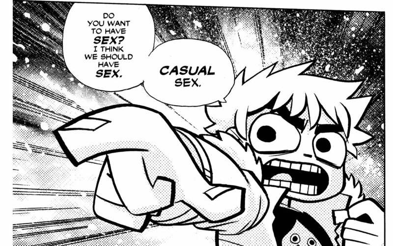 comic panel with dialogue