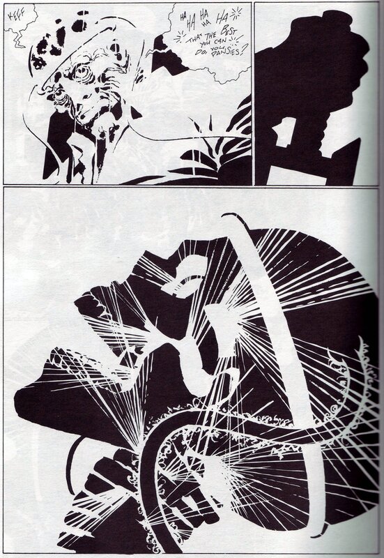 comic panel with silhouettes
