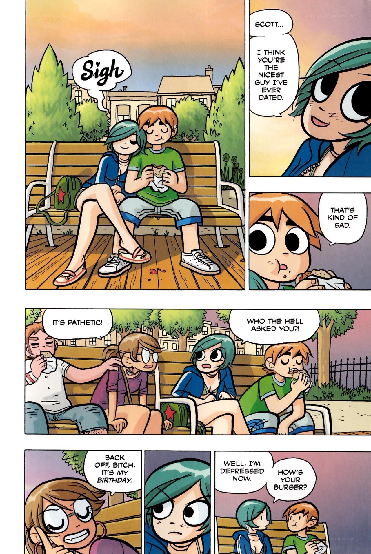 Comic strip of a date