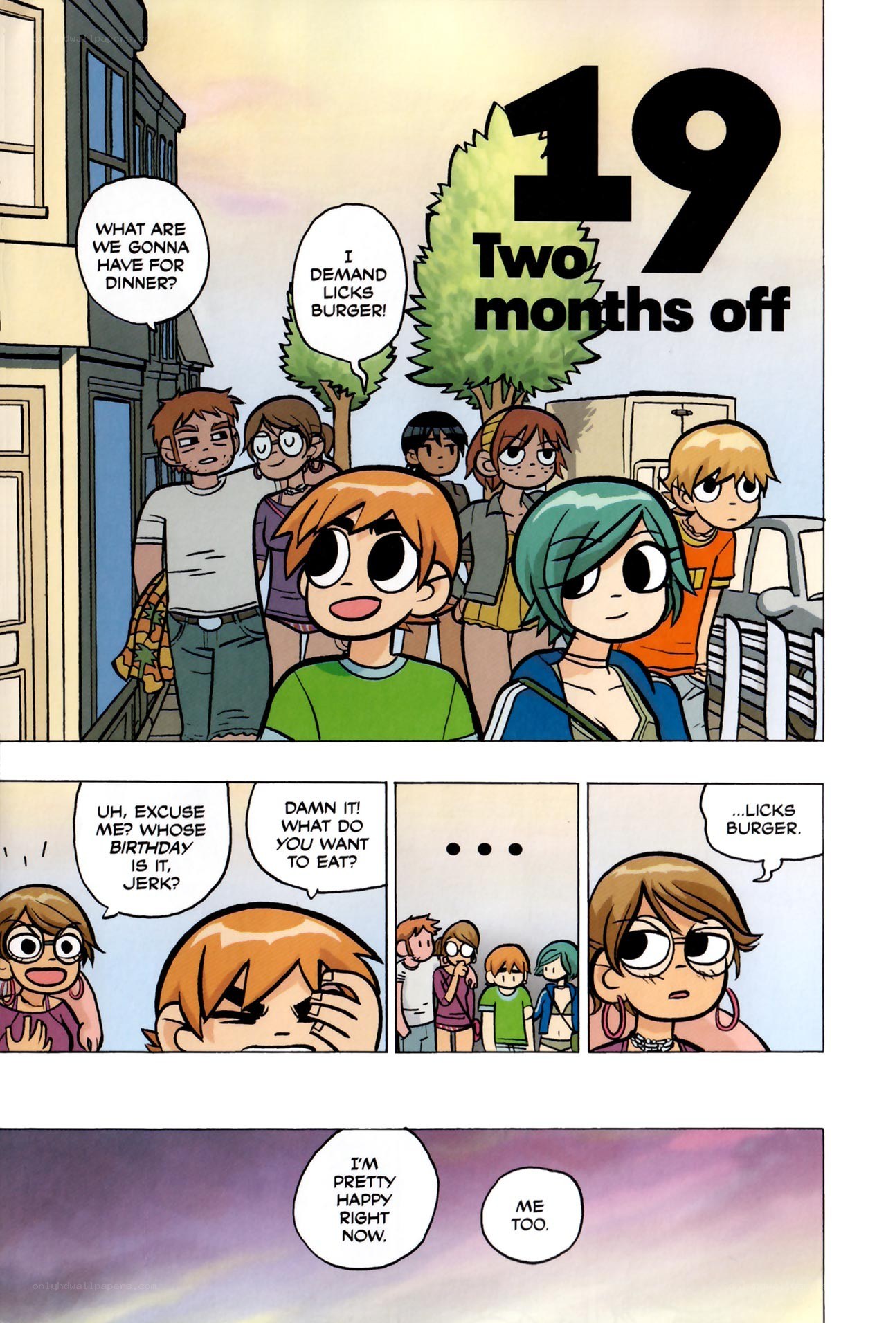 comic strip with friends