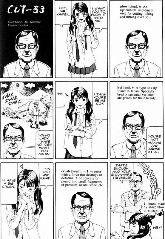 Comic strip with word definitions