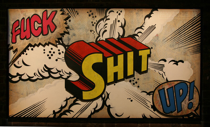 comic-style swear word art