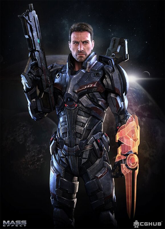 Commander Shepard in armor