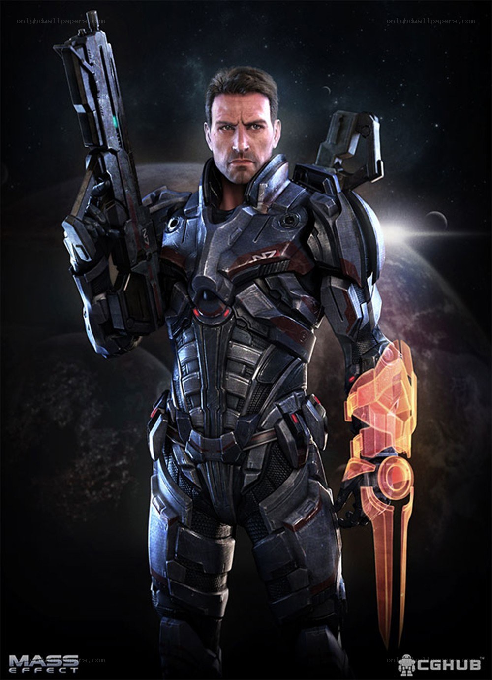 Commander Shepard in armor