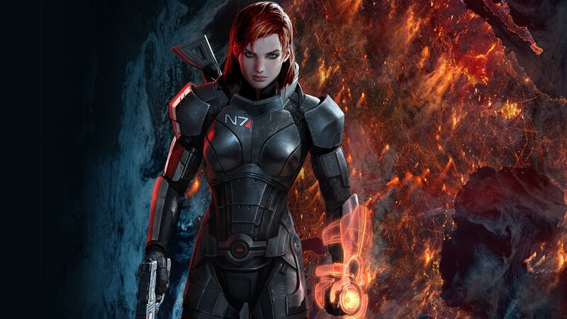 Commander Shepard in combat armor