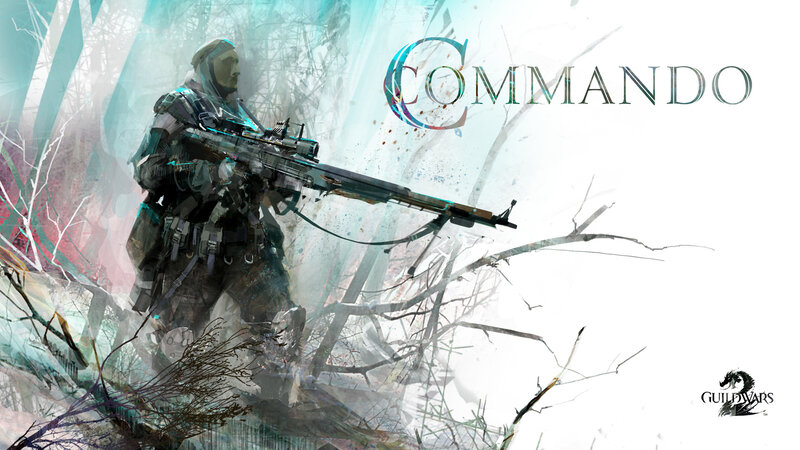 Commando in snowy forest