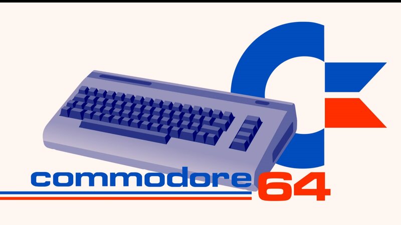 Commodore 64 Computer — Blue, Retro