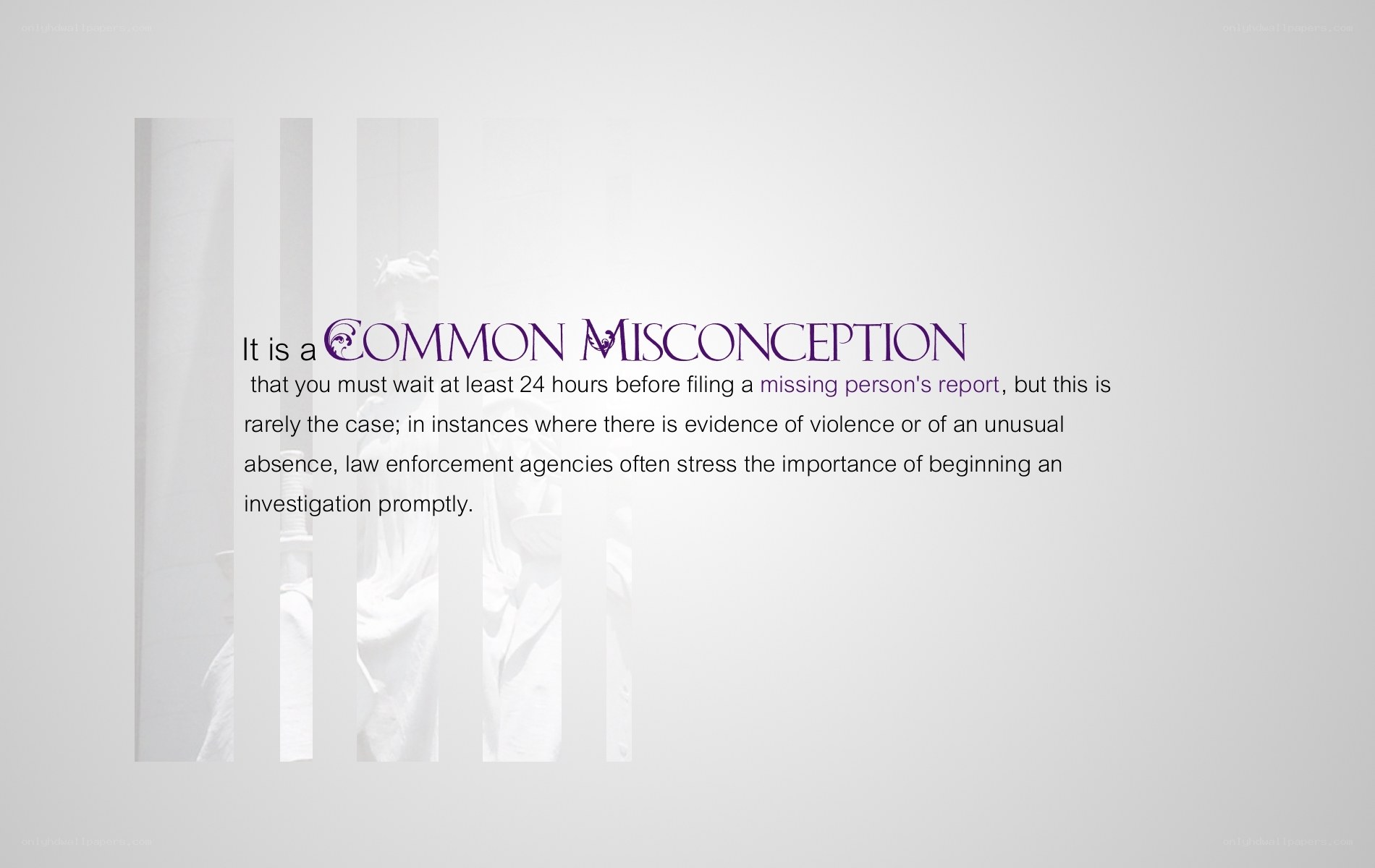 Common Misconception About Missing Persons
