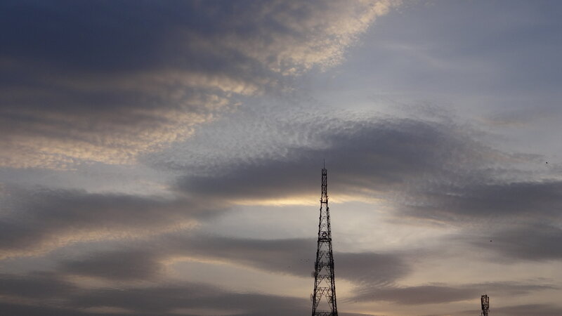Communication Tower Silhouette