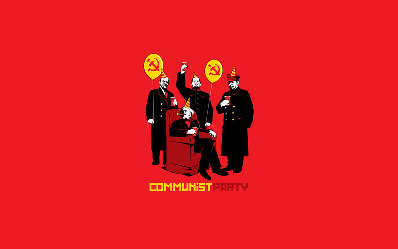 Communist Leaders at Party — Red