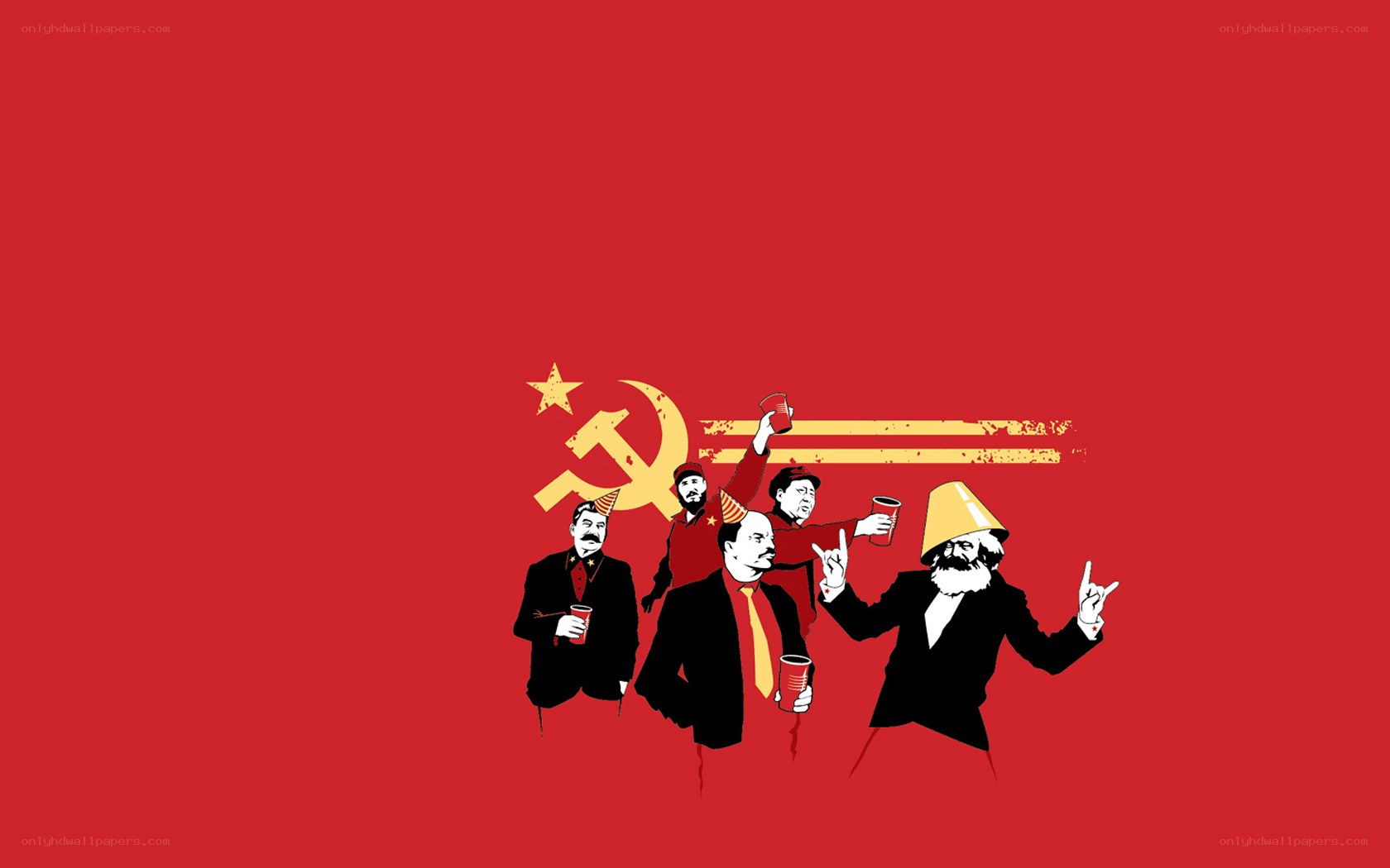 Communist leaders partying