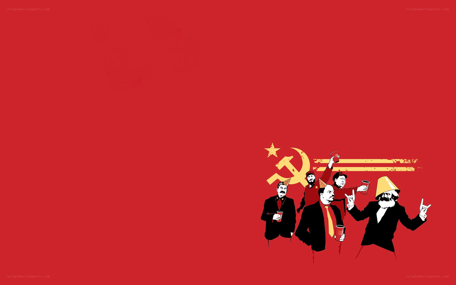 Communist leaders partying