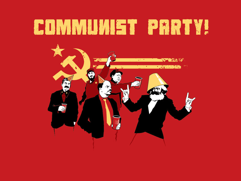 Communist Leaders Partying — Red
