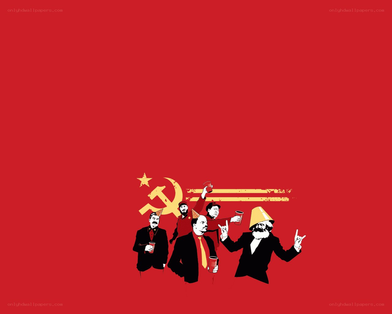 Communist leaders partying