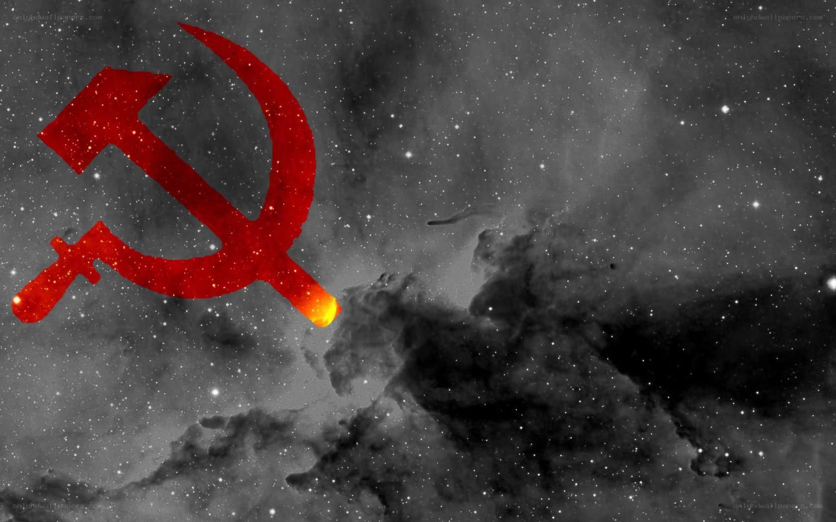 Communist symbol in space