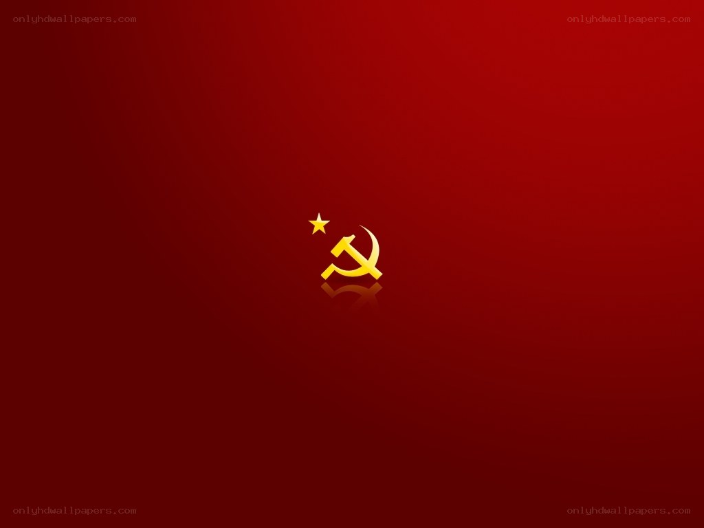 Communist symbol on red background