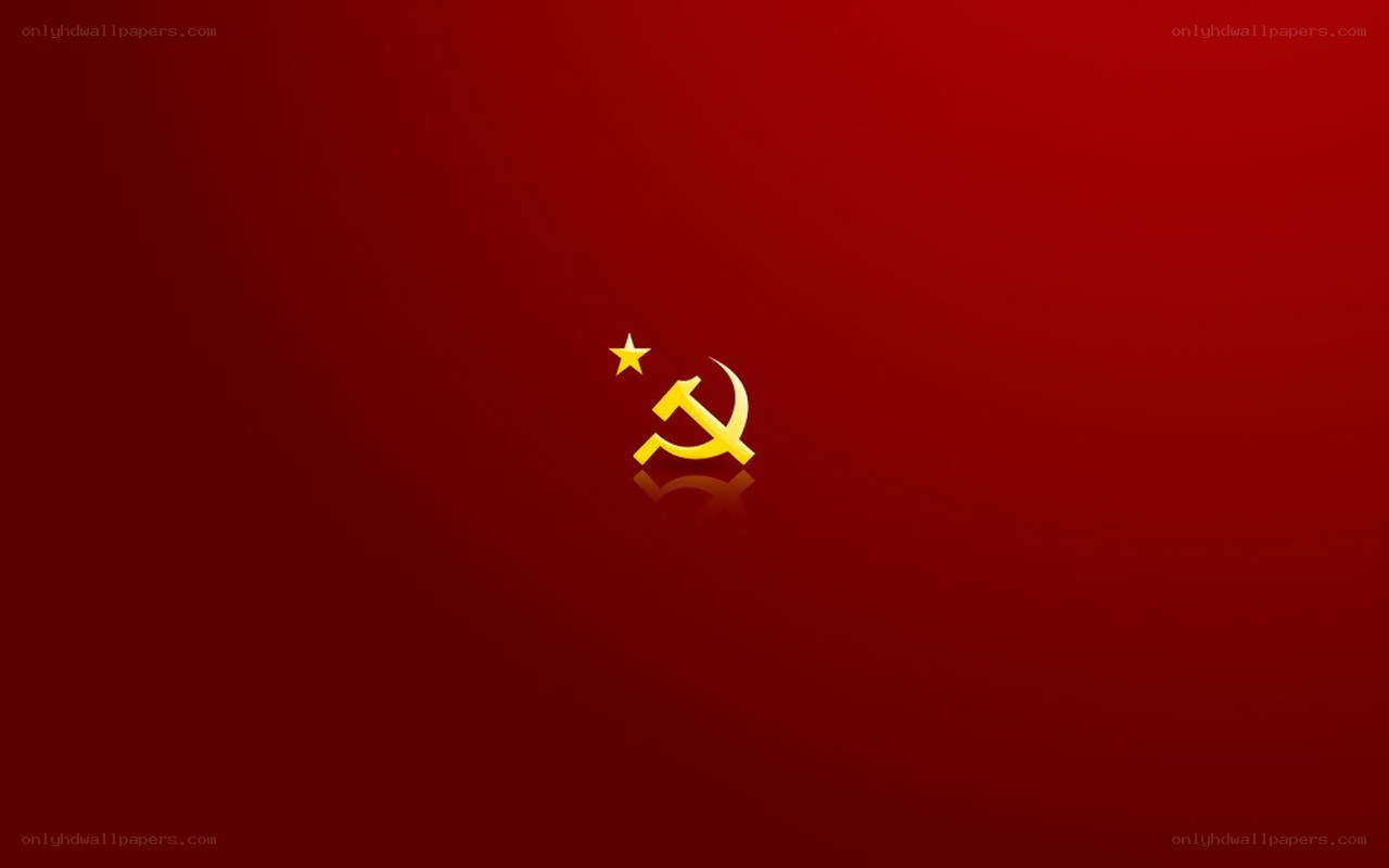 Communist symbol on red background