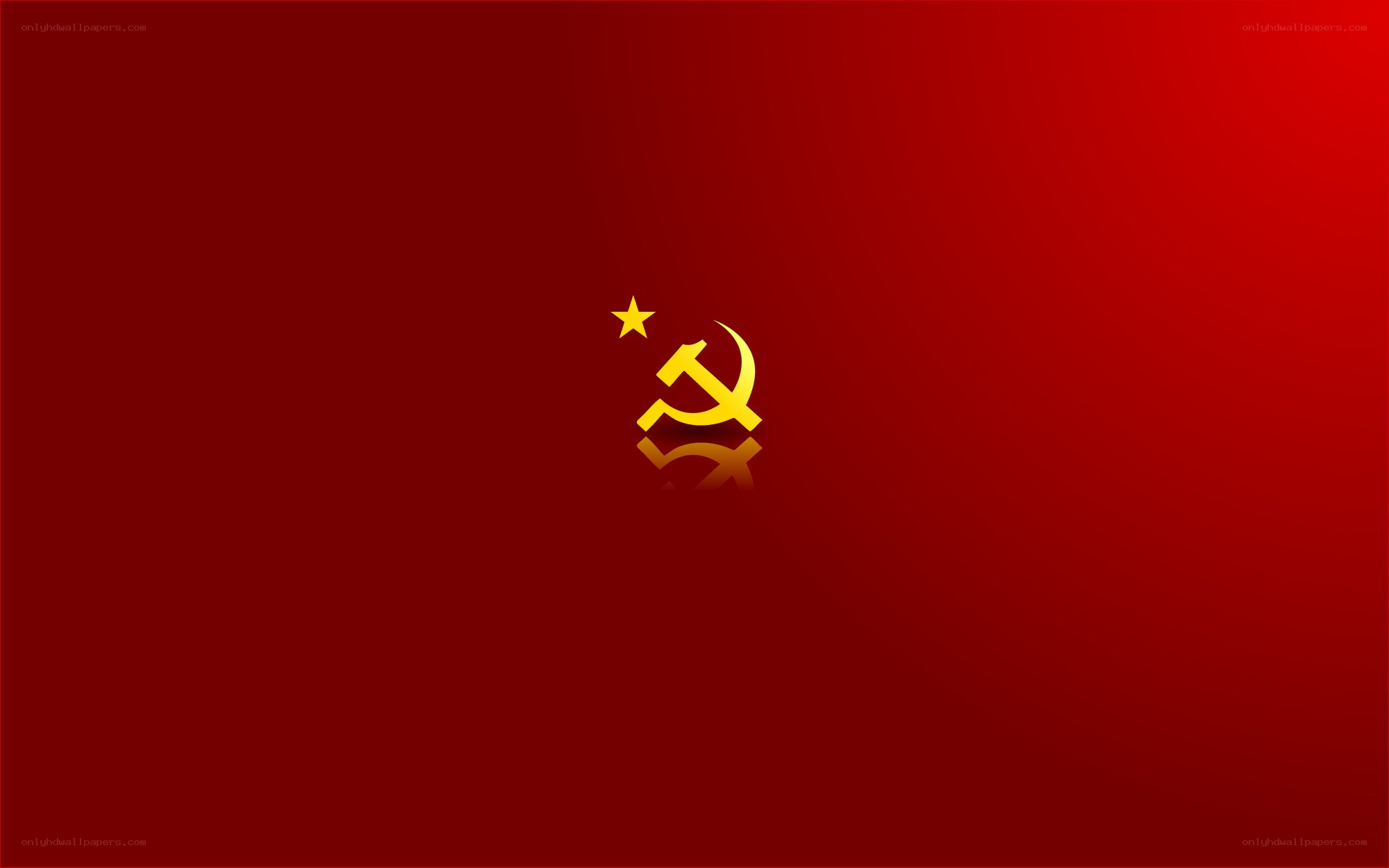 Communist symbol on red background