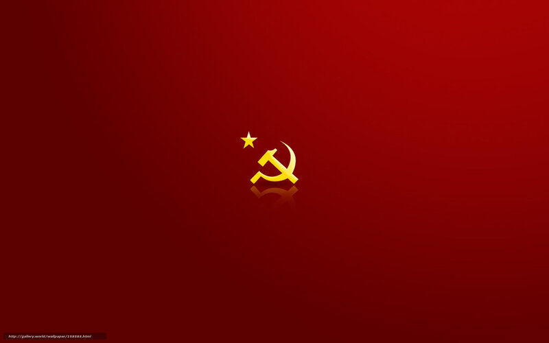 Communist symbol on red background