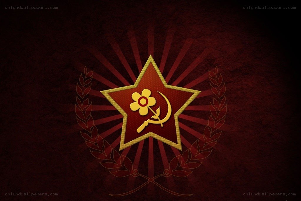 Communist symbol with flower