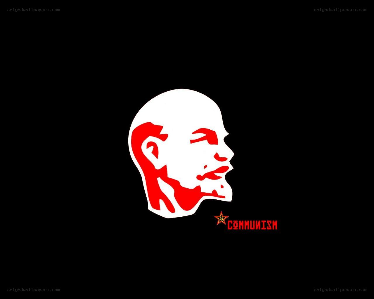 Communist symbol with Lenin profile
