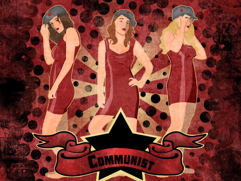 Communist women illustration