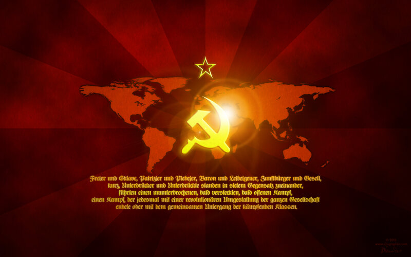 Communist world map wallpaper