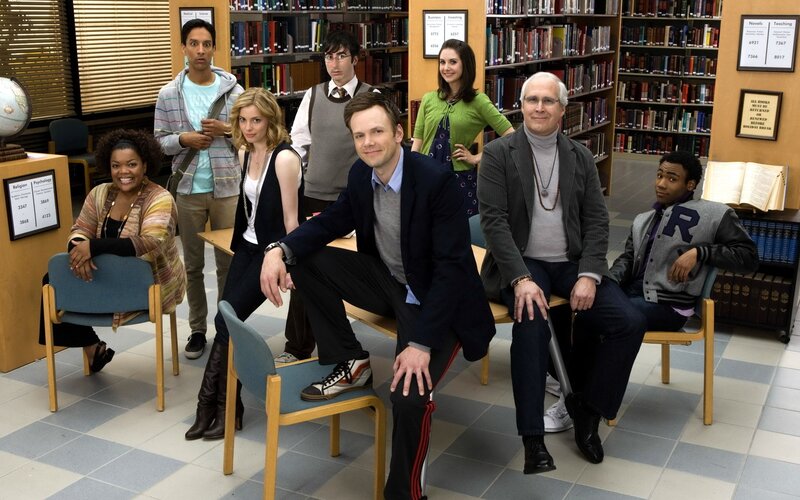 Community cast in library