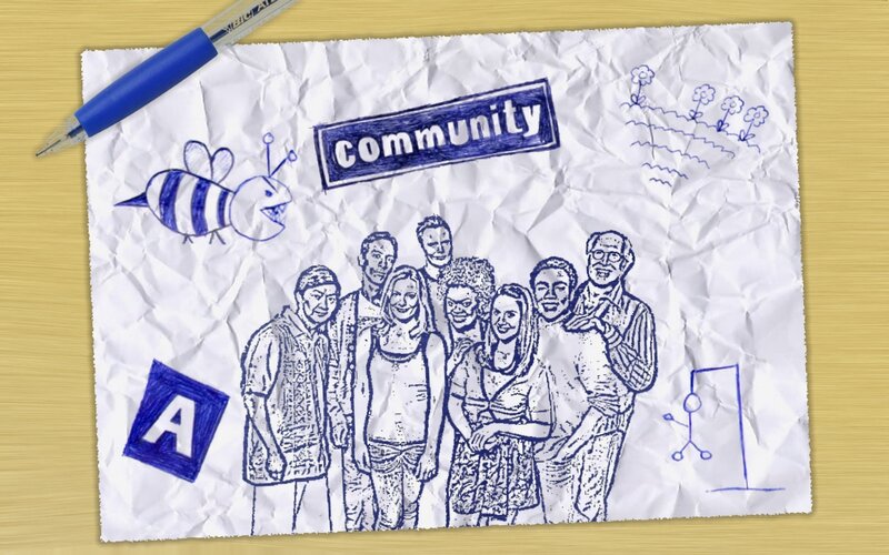 Community group drawing