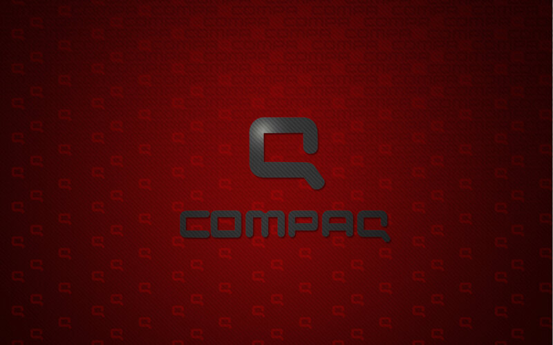 Compac Logo on Red Background