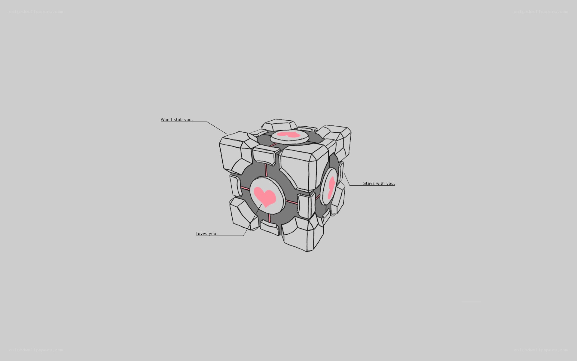 Companion cube concept art