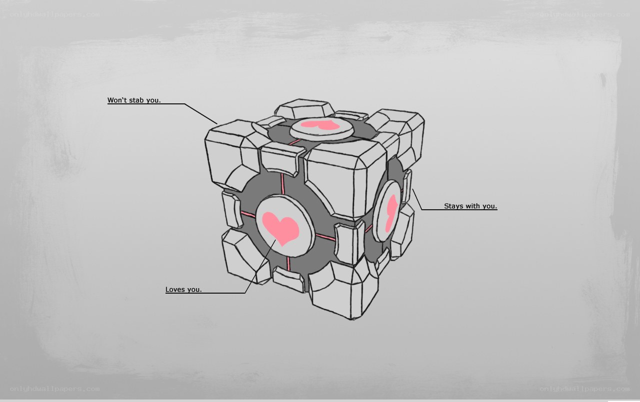 Companion cube concept art