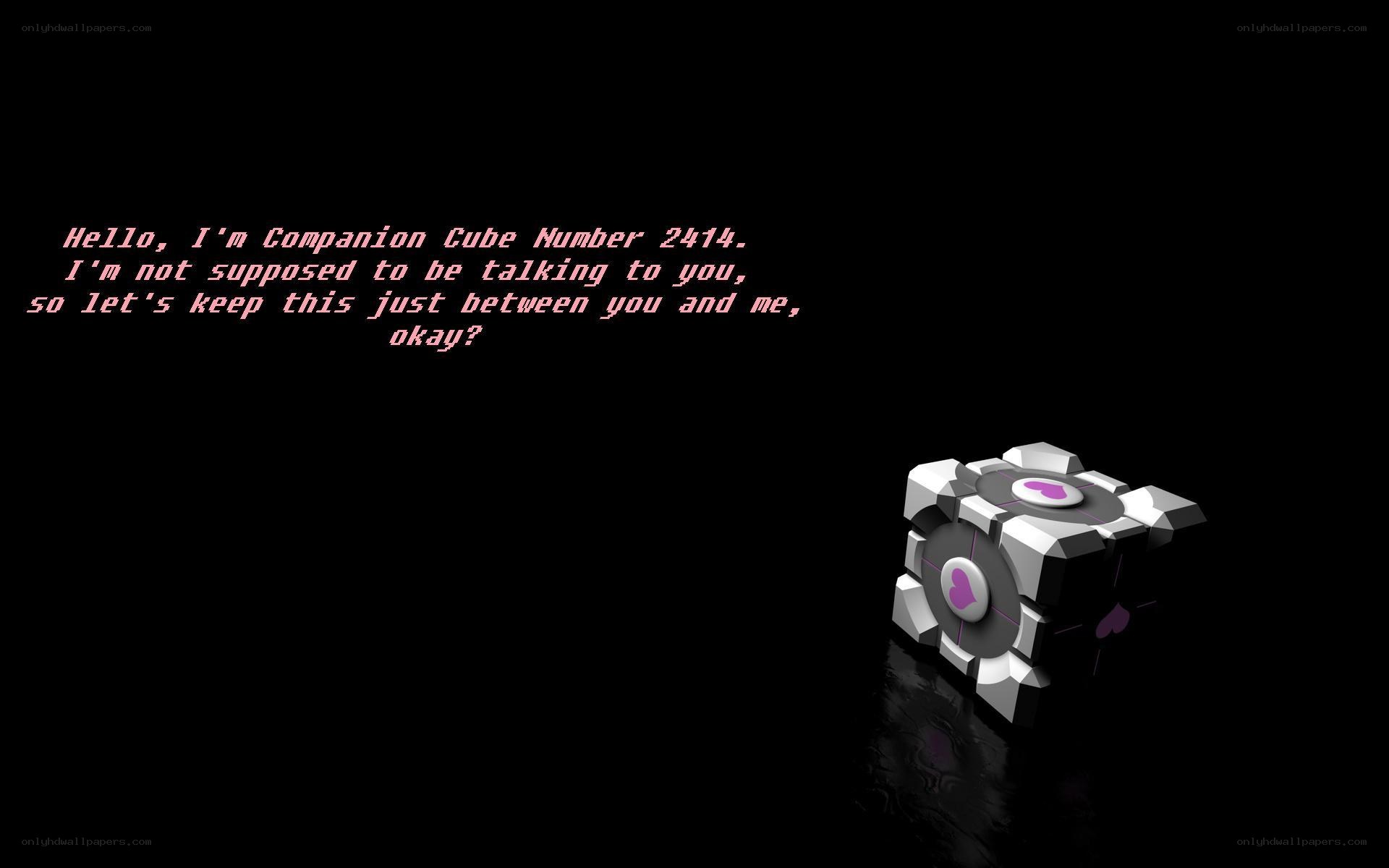 Companion Cube dialogue
