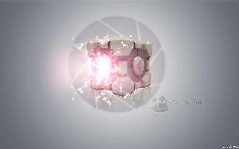 Companion Cube glowing
