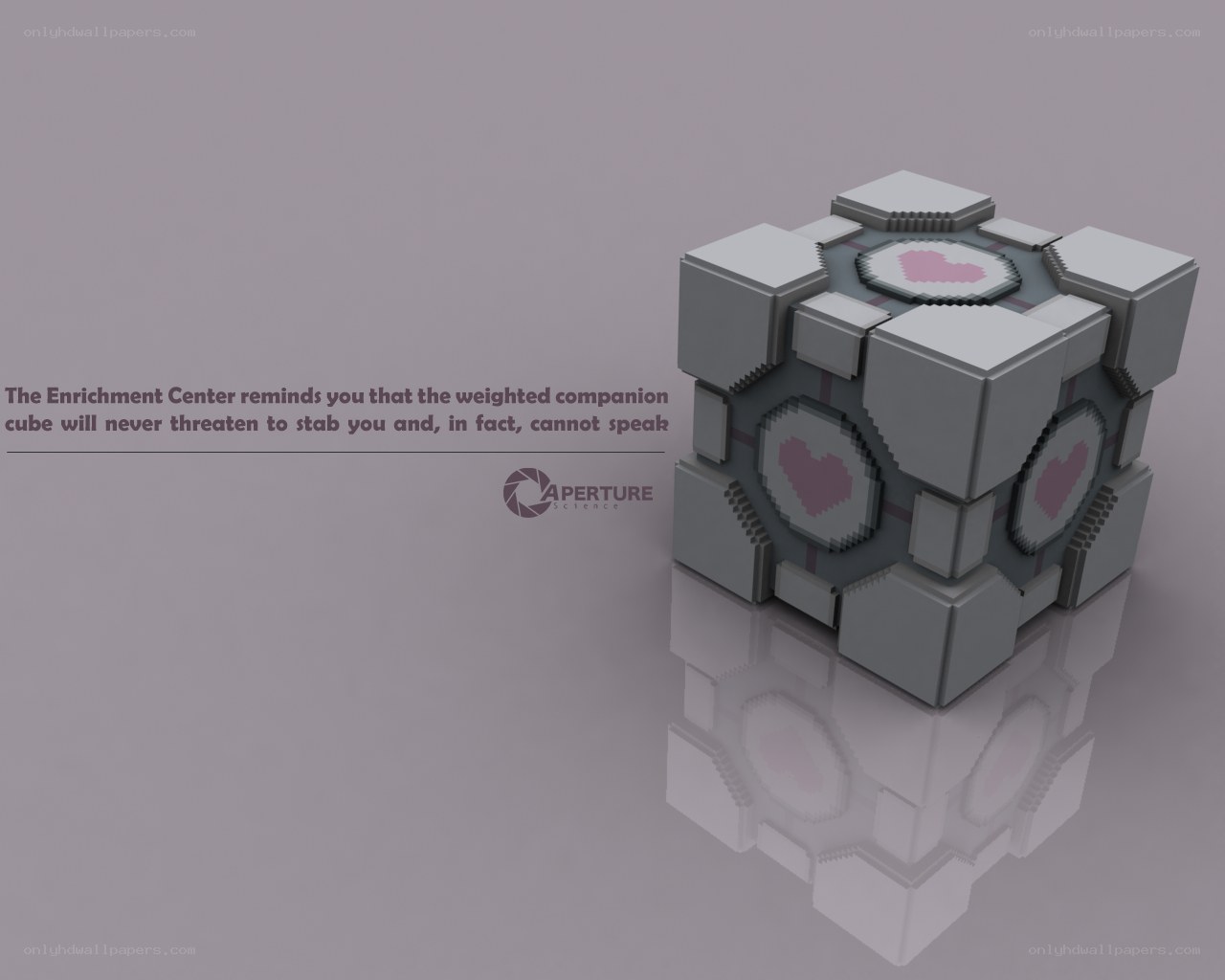 Companion cube reminder