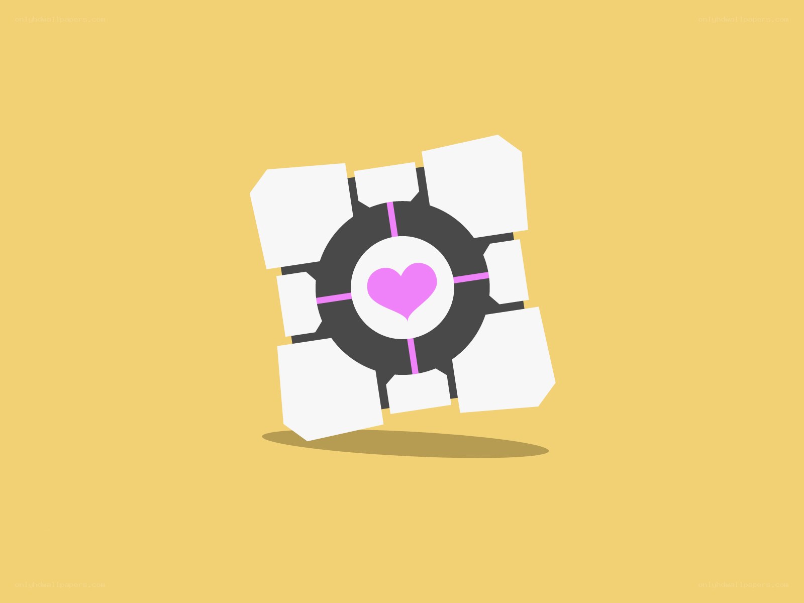 Companion cube with heart
