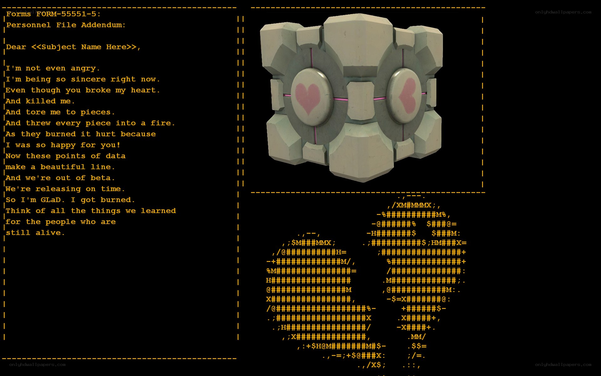 Companion Cube with heart