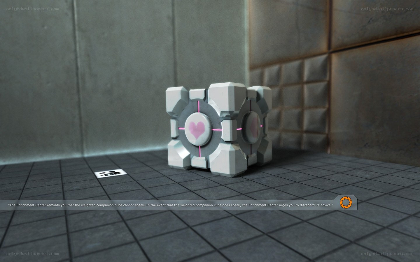 Companion cube with heart