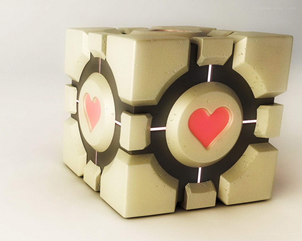 Companion Cube with hearts