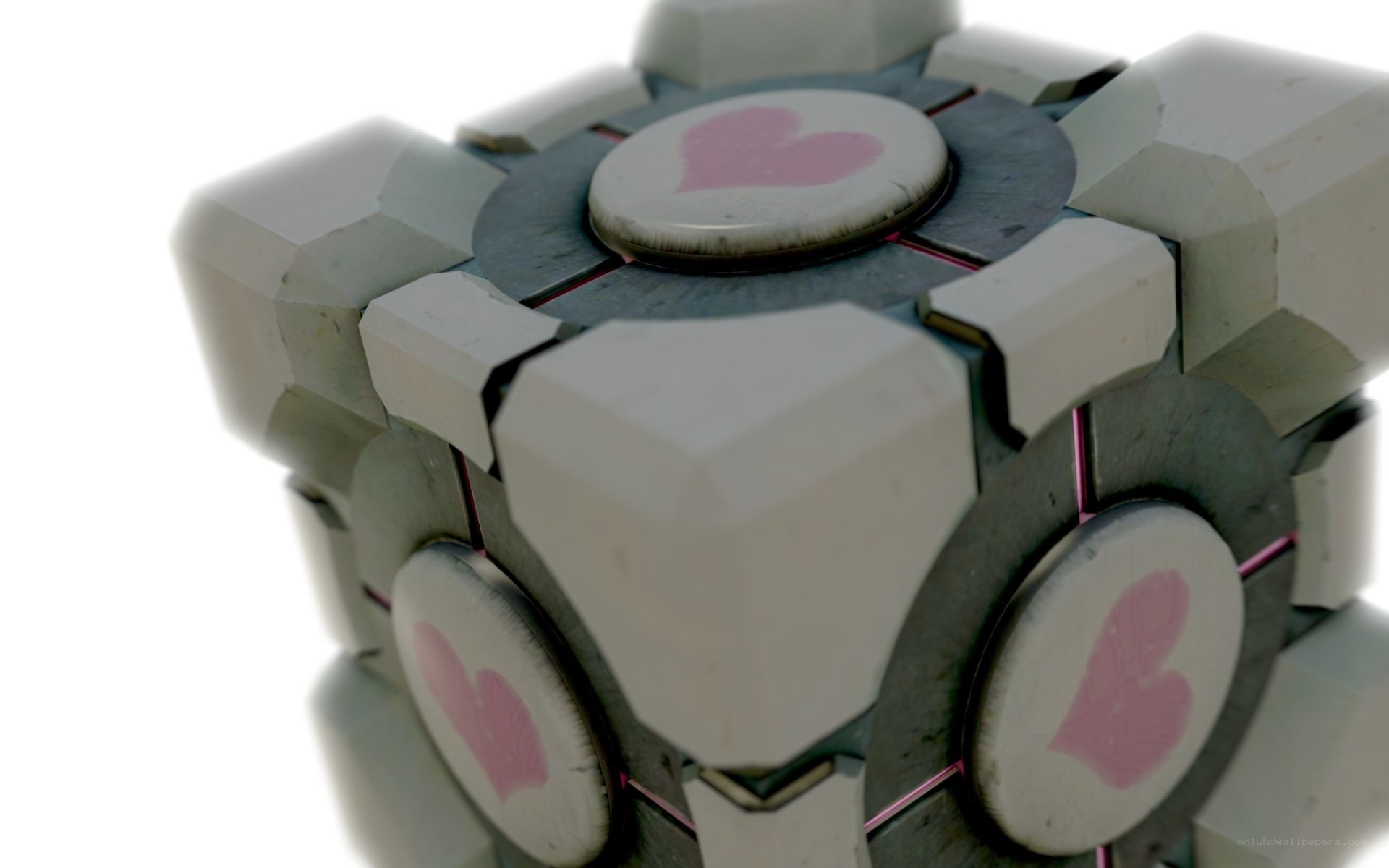Companion cube with hearts