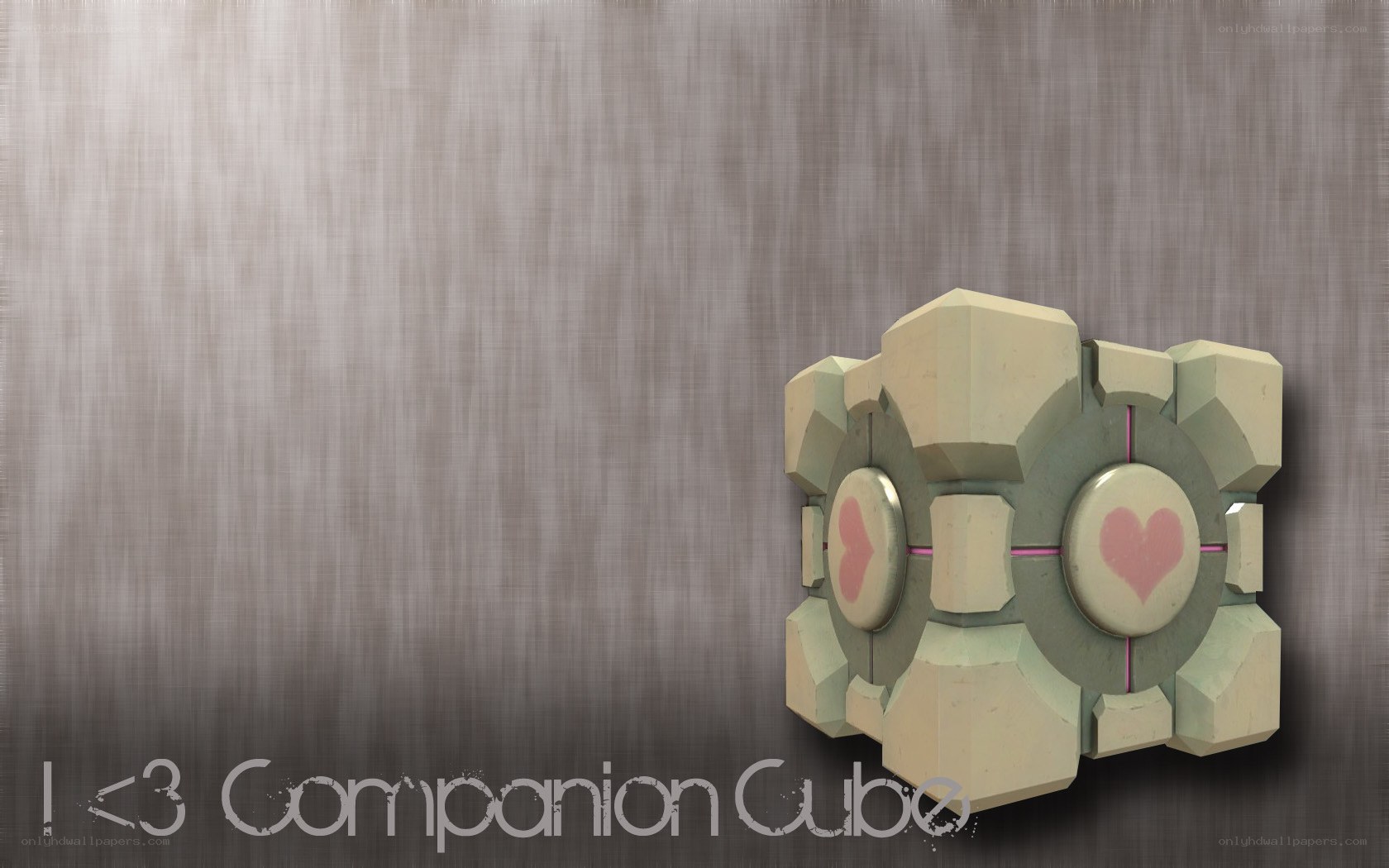 Companion Cube with hearts