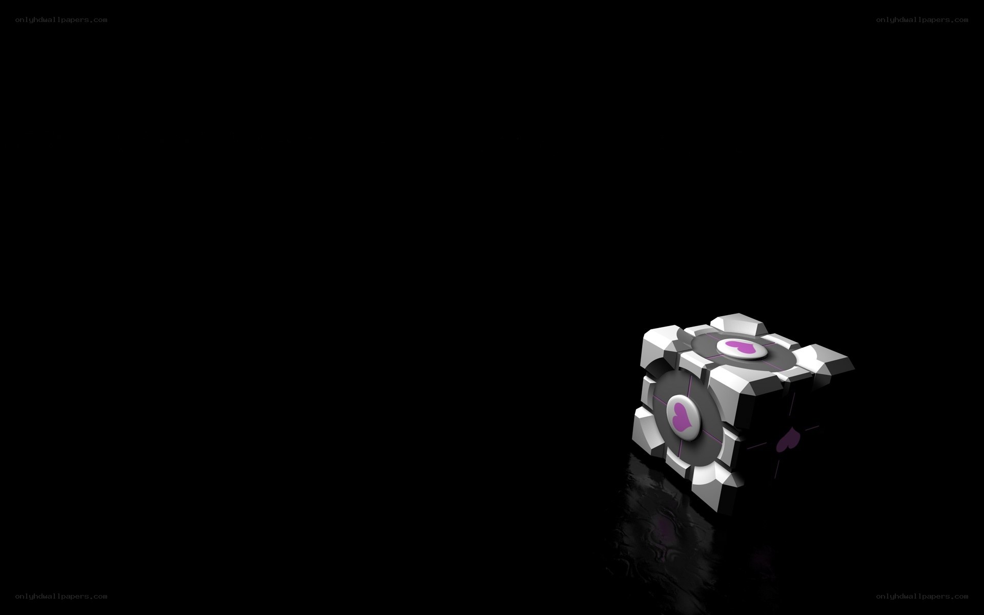 Companion Cube with hearts