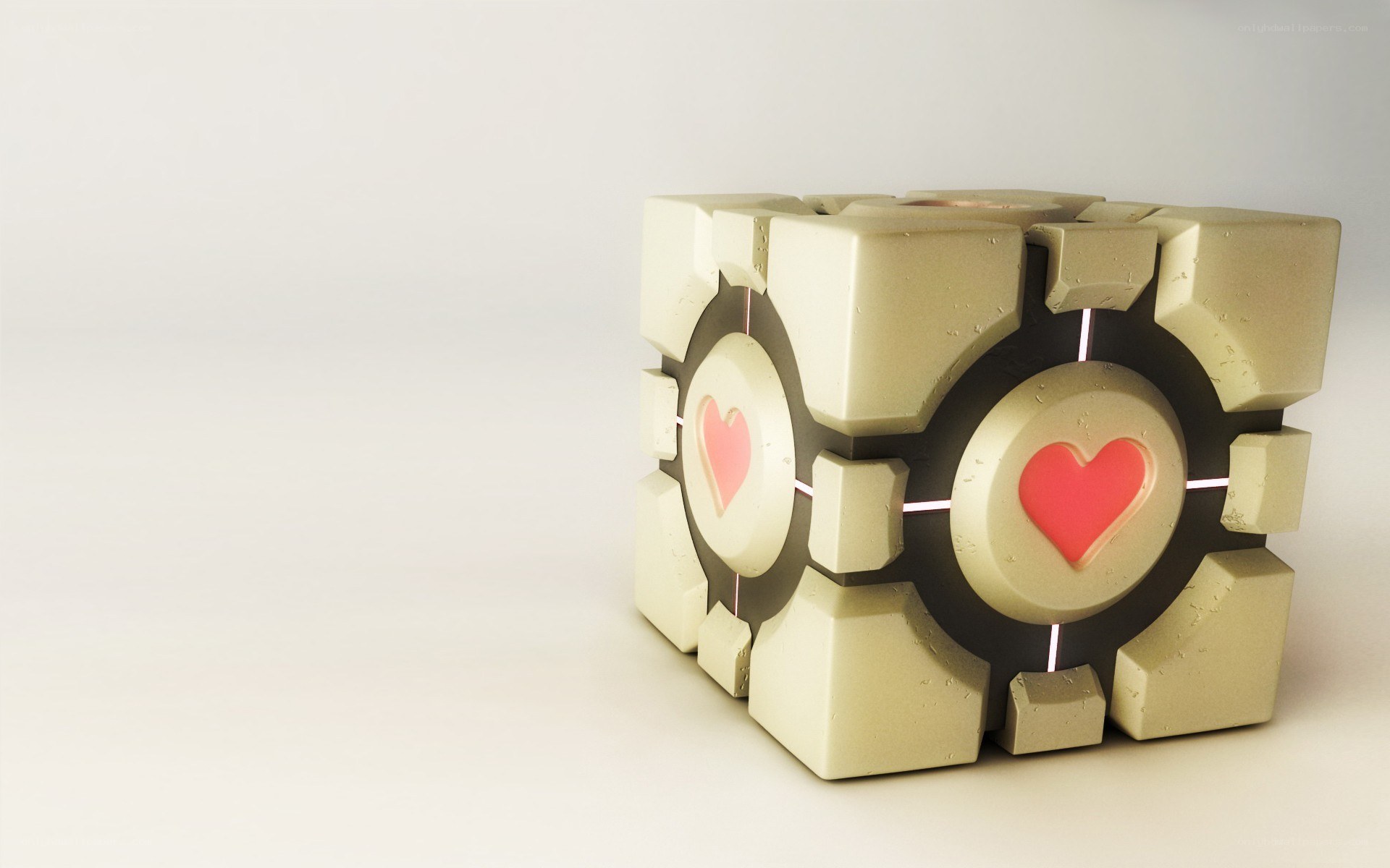 Companion Cube with hearts