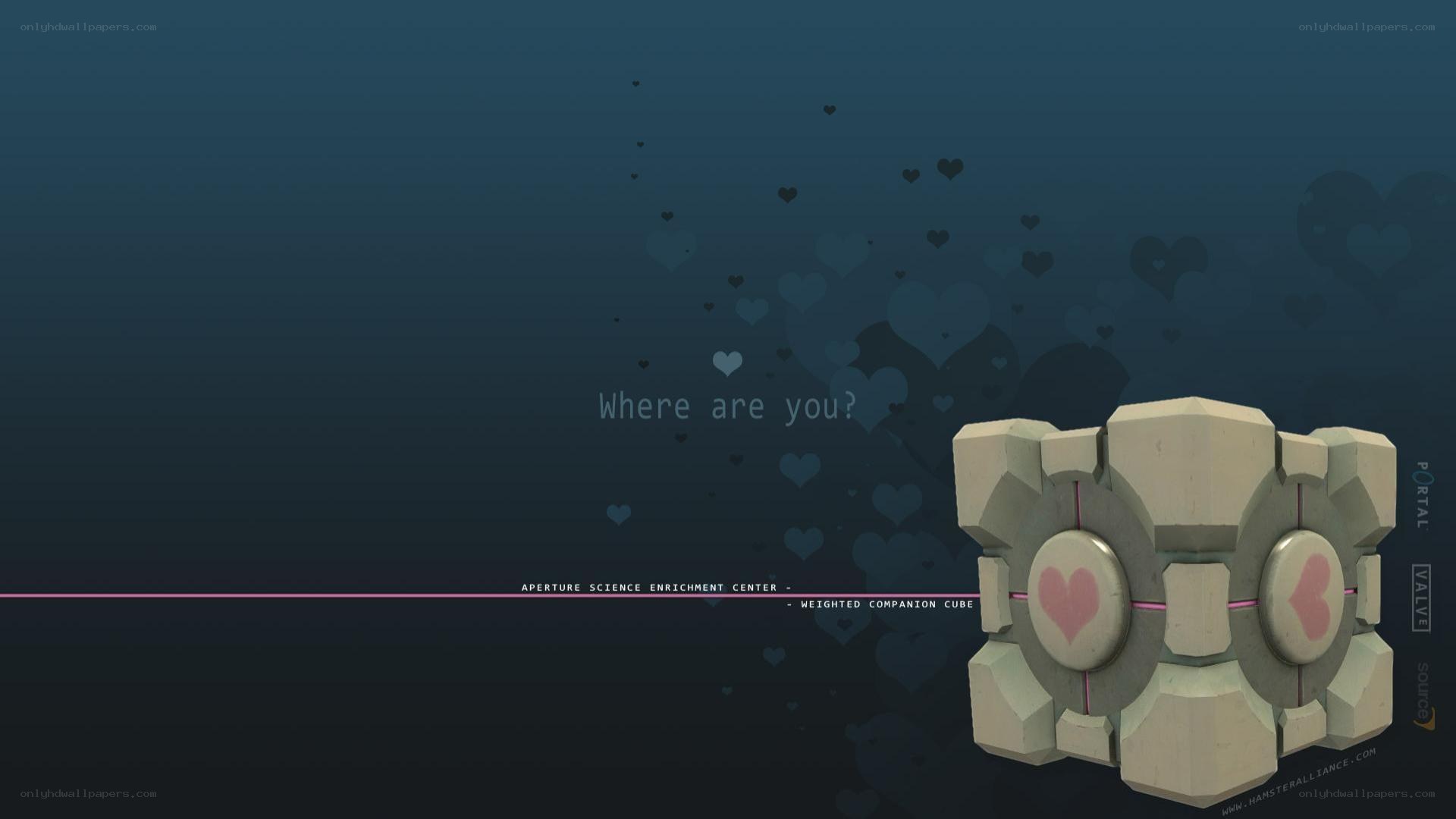 Companion Cube with hearts