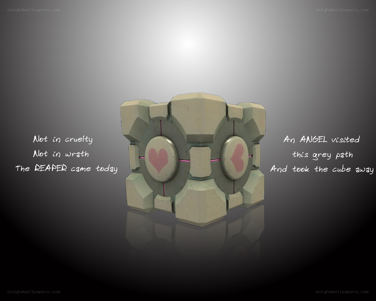 Companion Cube with hearts
