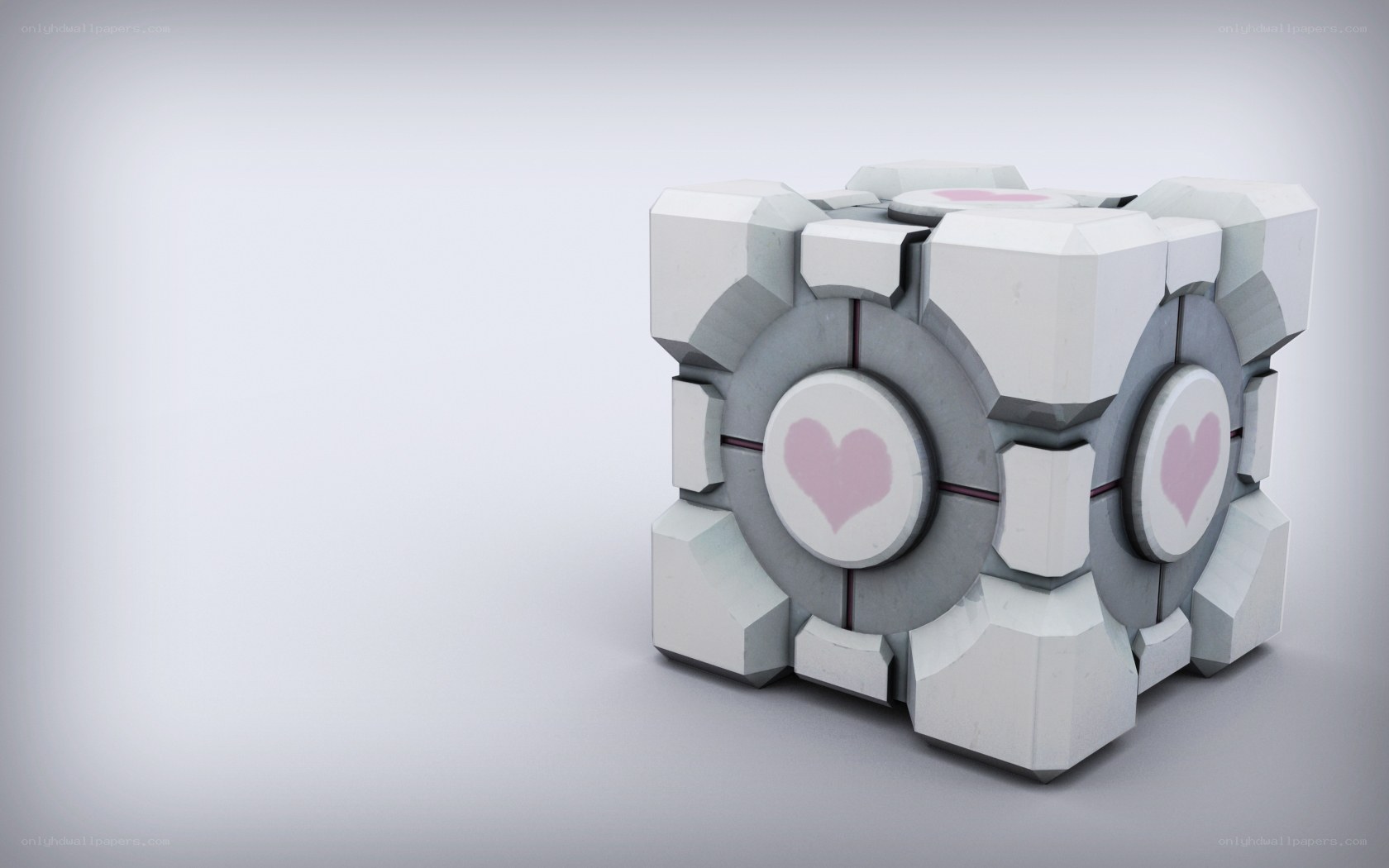 Companion Cube with hearts