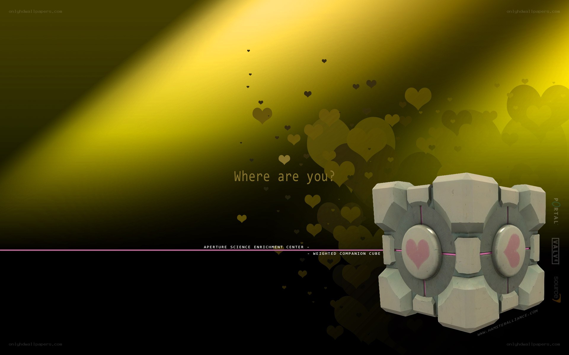 Companion Cube with hearts
