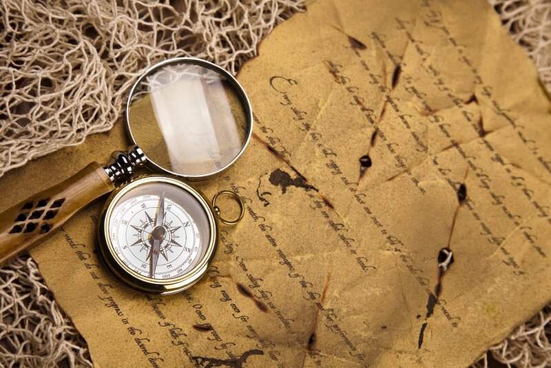 Compass and Magnifying Glass